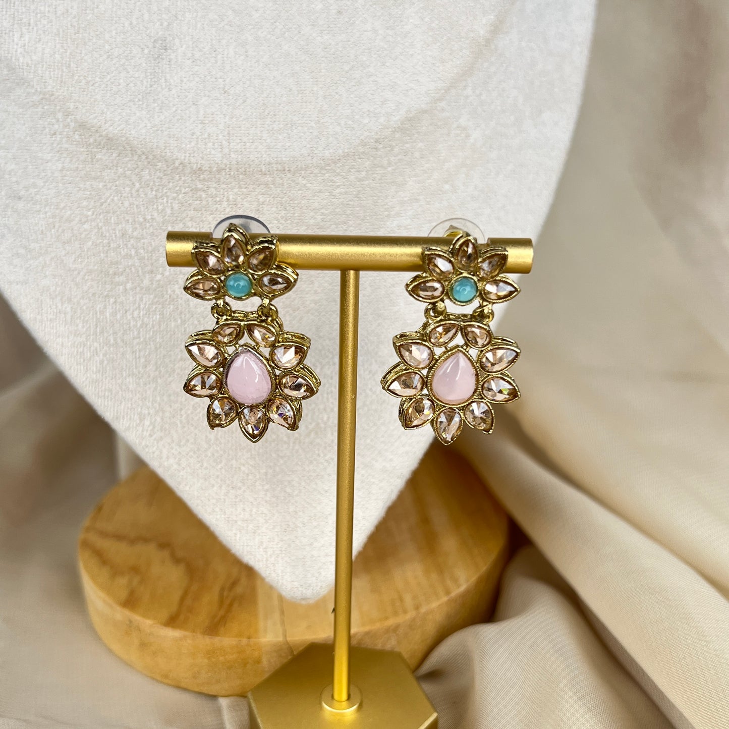 Flower Polki Necklace Set