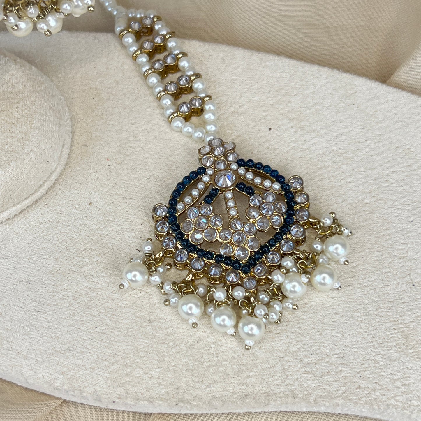 Nauratan Earring & Tikka Set