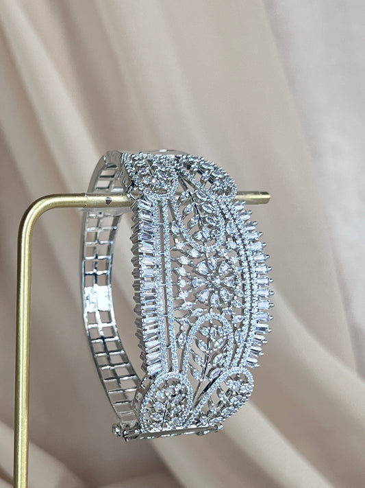 American Diamond | AD |  Large Bangle Cuff Bracelet
