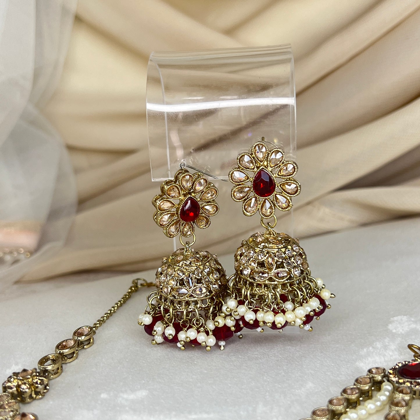 Double Choker Semi Bridal Set