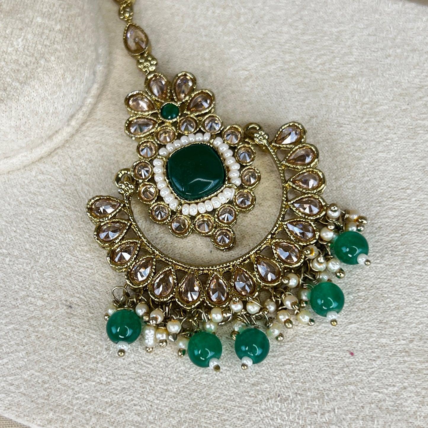 Polki Oversized Earring & Tikka Set