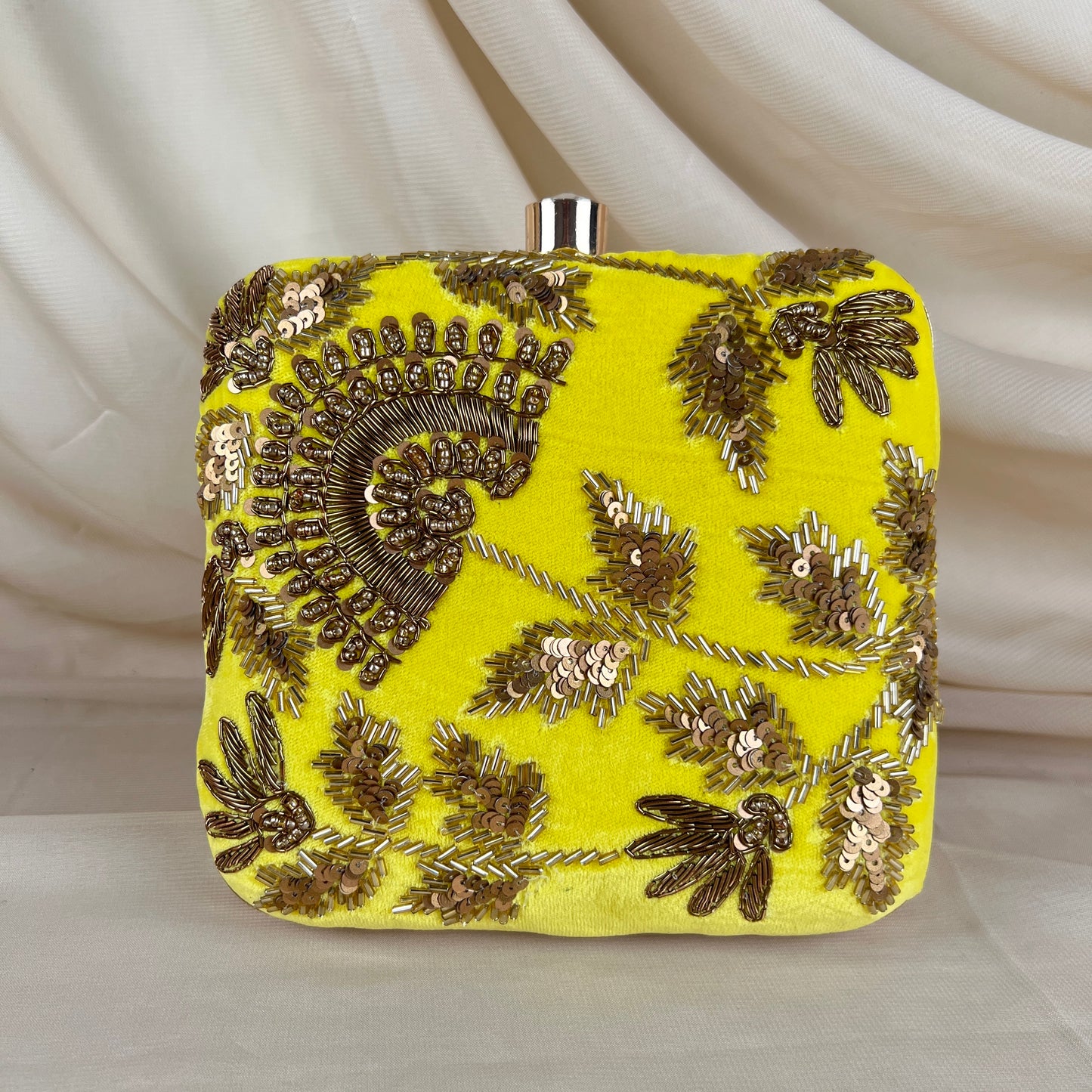 Square Emroidered Clutch