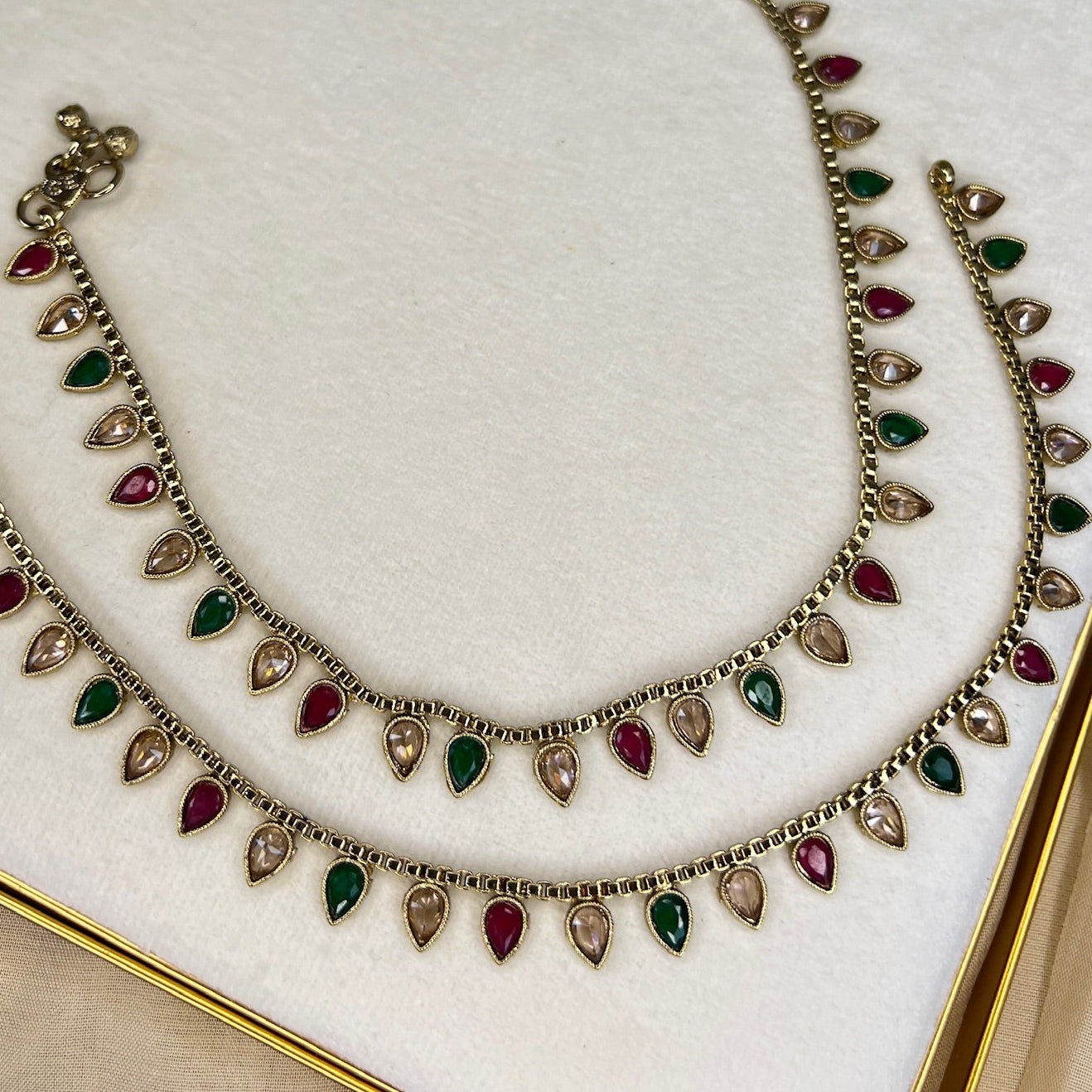 Dainty Gold Pearl Payal | Anklet