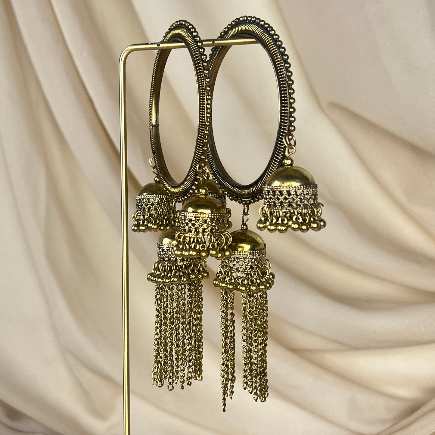 Oxidized Multi Jhumka Bangle Pair