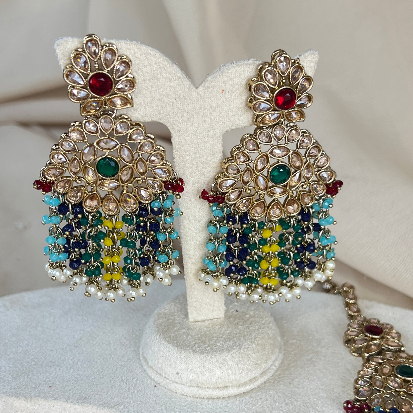 Large Earring & Tikka Set