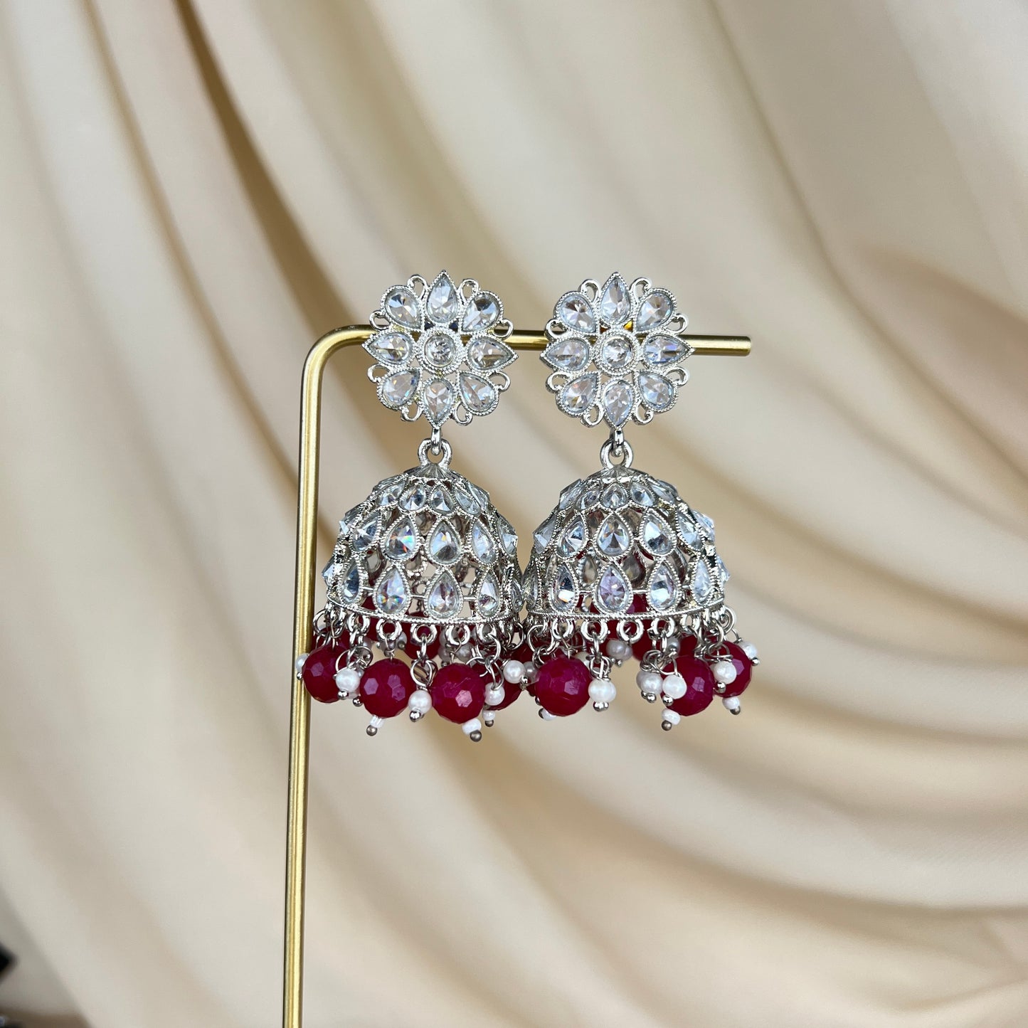 Polki Jhumka Earrings