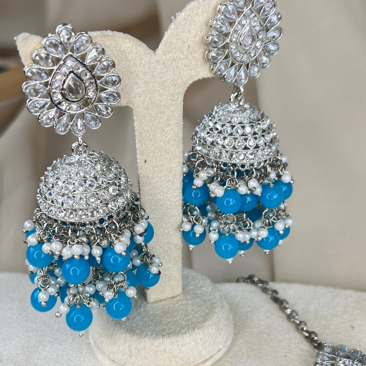 Large Jhumka Earring and Tikka Set