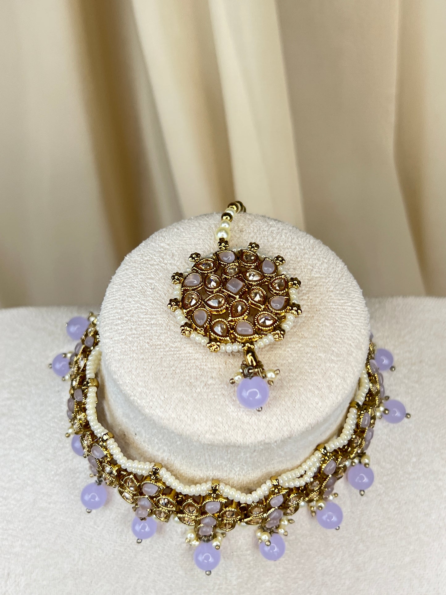 Polki Pearl Choker Set