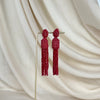 Red Beaded Earrings