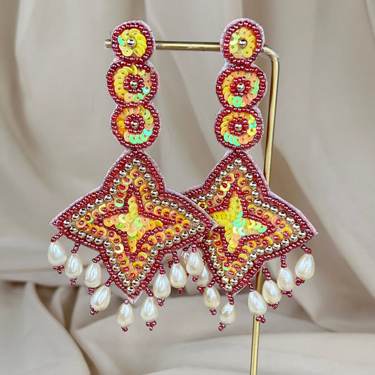 Oversized Sequin Earrings