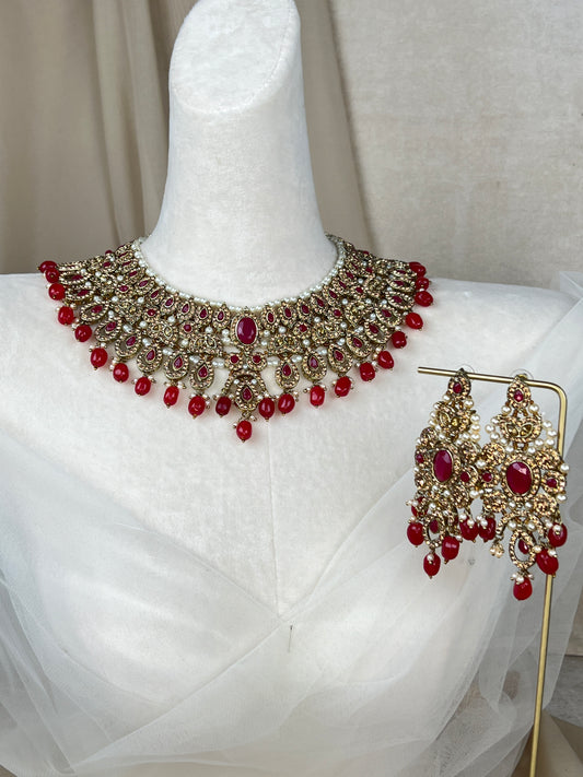 Bib Pakistani Style Necklace Set