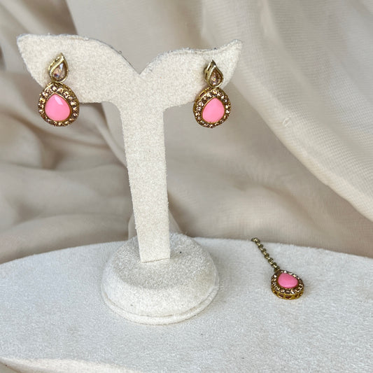 Small Dainty Earring and Tikka set