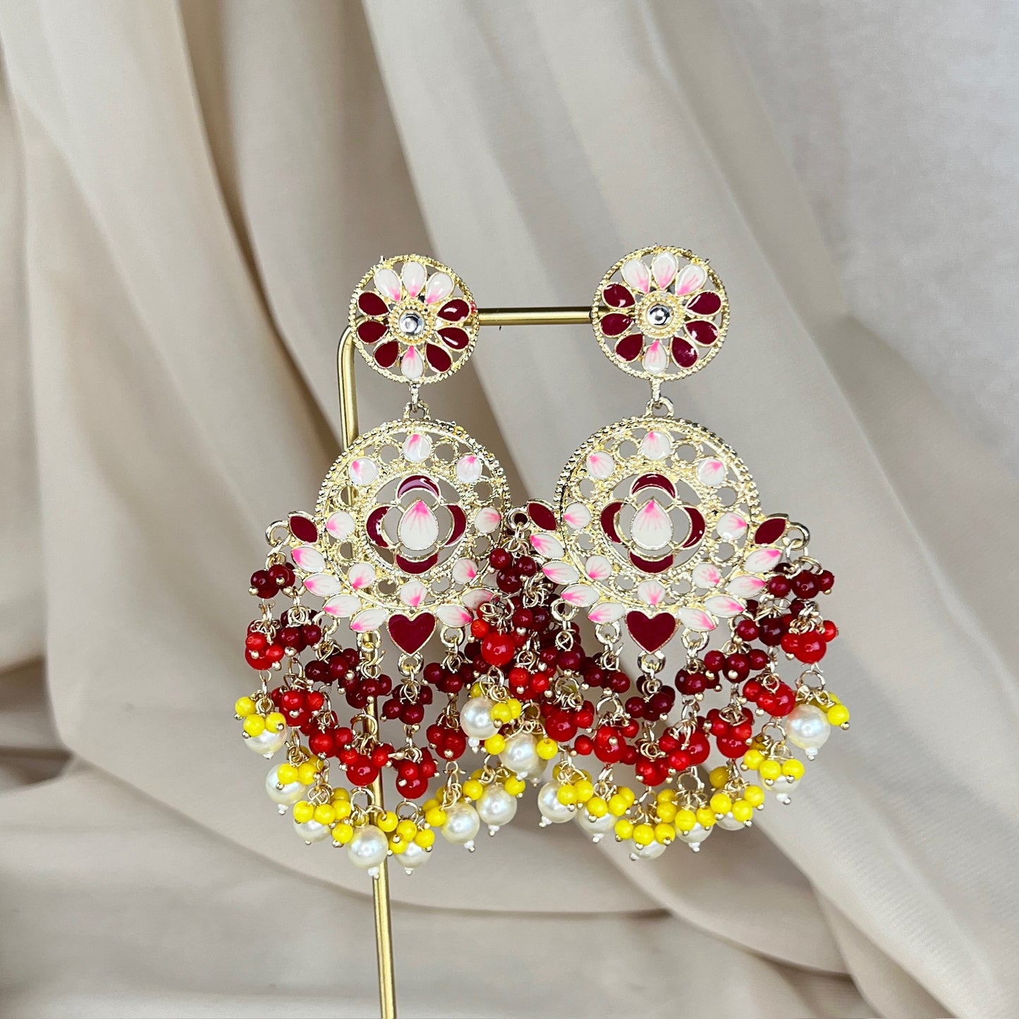 Statement Meenakari Earrings