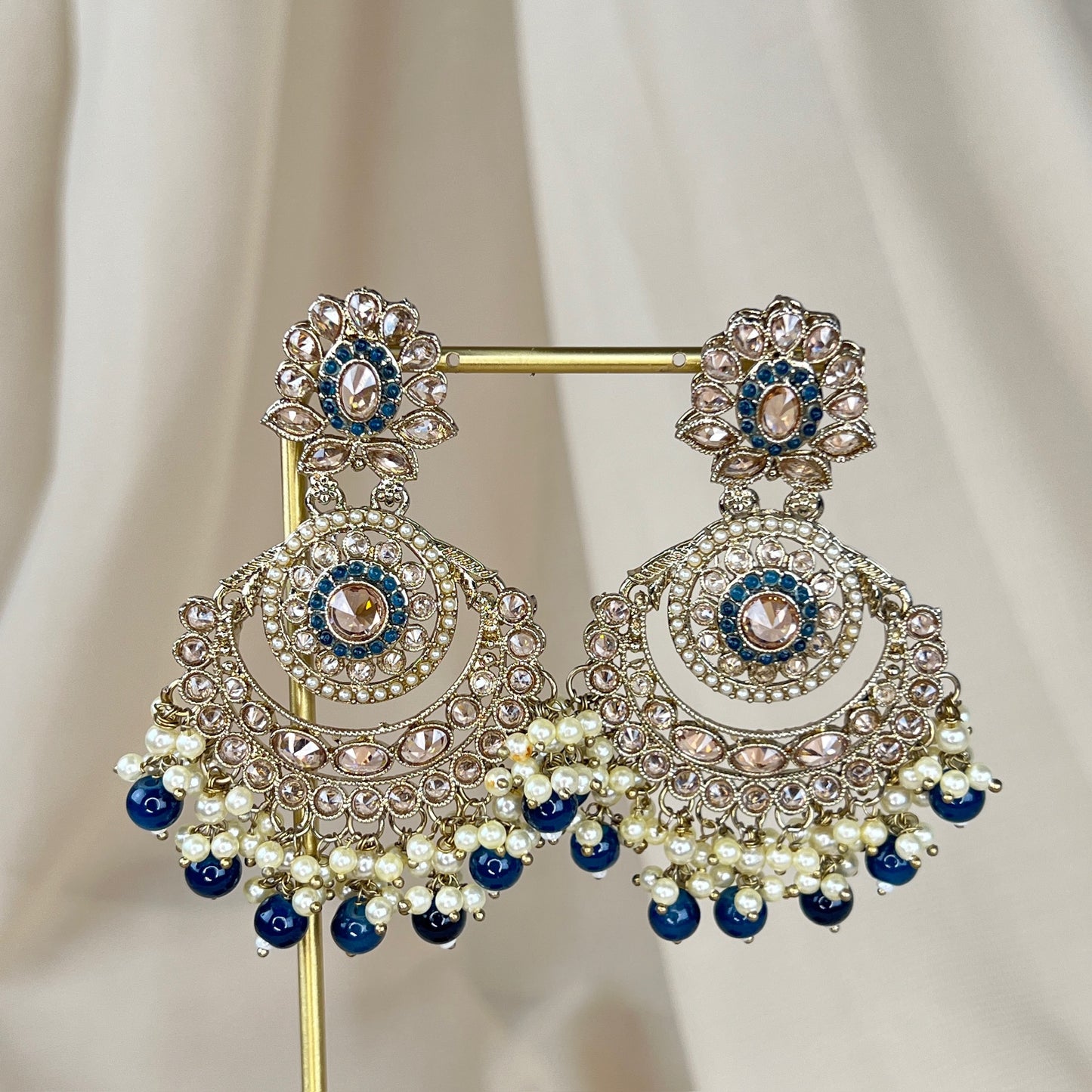 Large Chandelier Polki Earrings