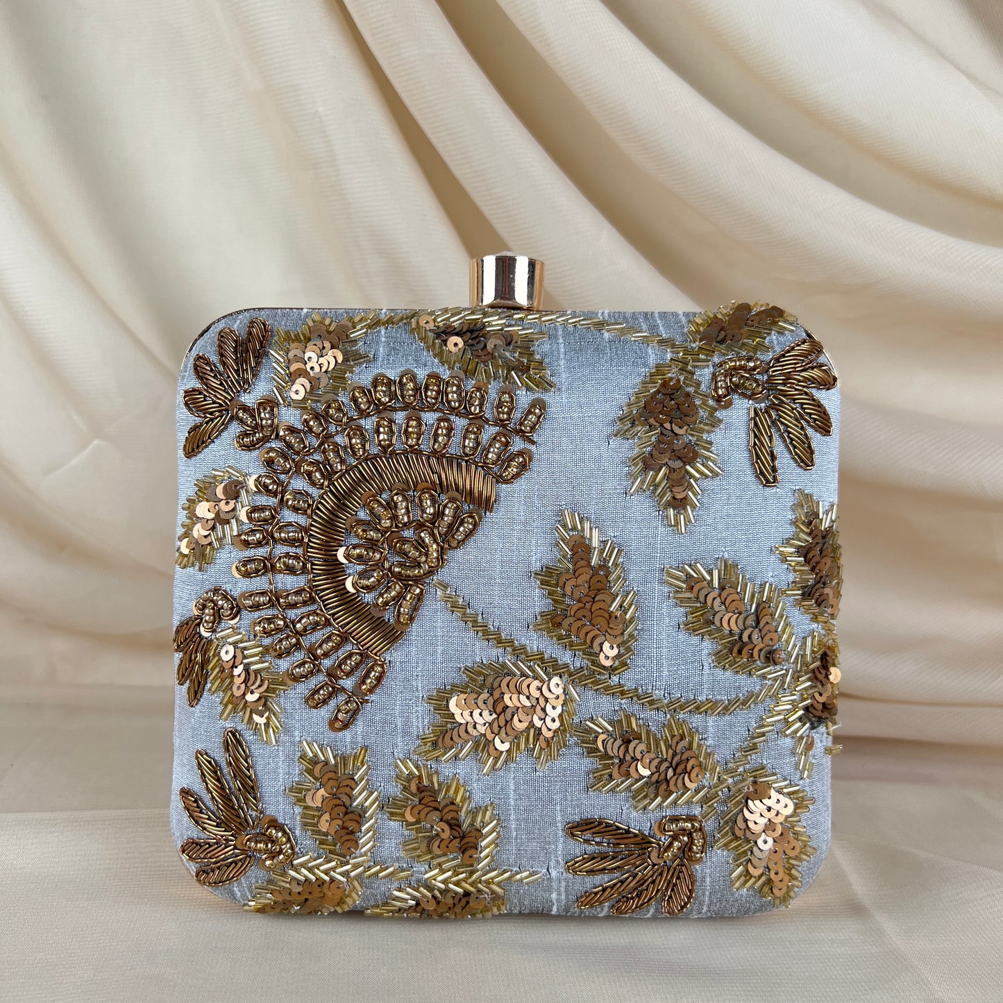 Square Emroidered Clutch