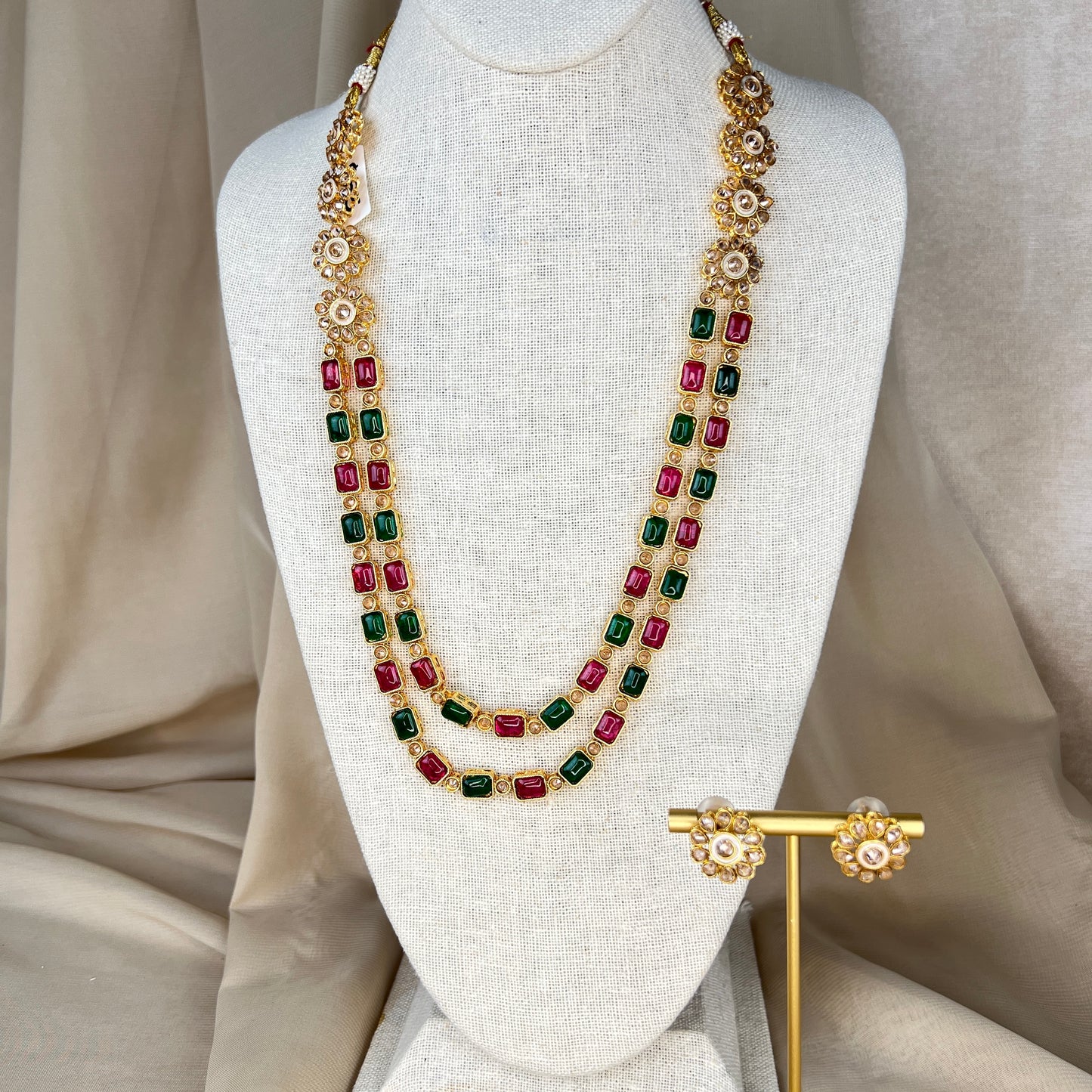 Long Mala | Haar | Necklace Set w/ Studs