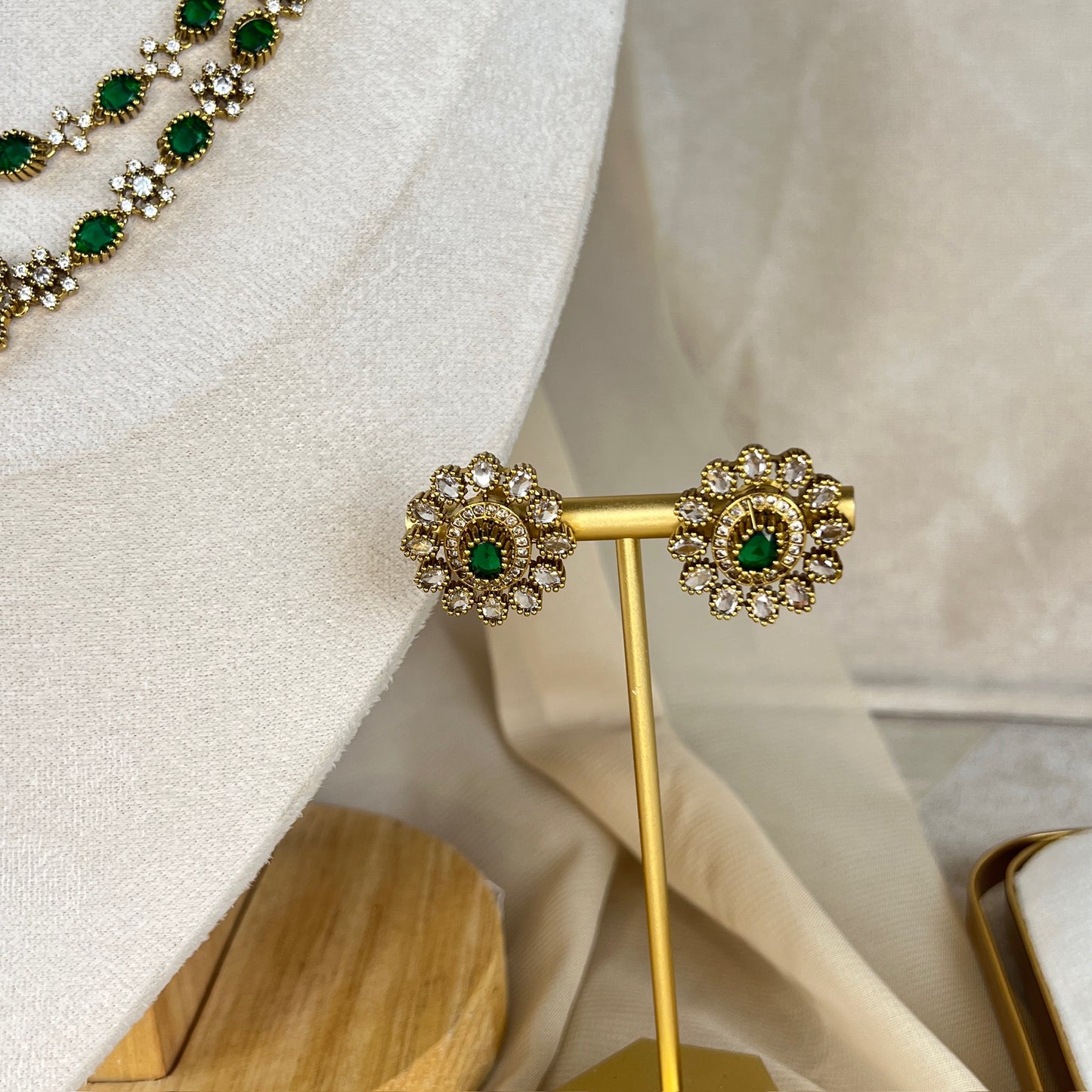 Dainty Gold AD Haar | Necklace Set