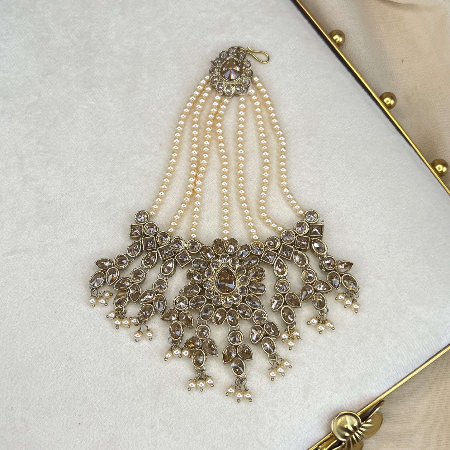 Oversized Polki Jhoomar | Jhapta | Side Tikka