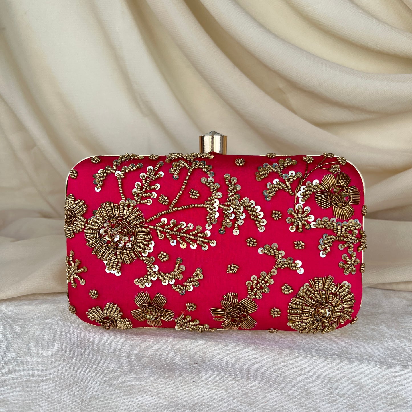 Beaded Embroidered Rectangle Clutch