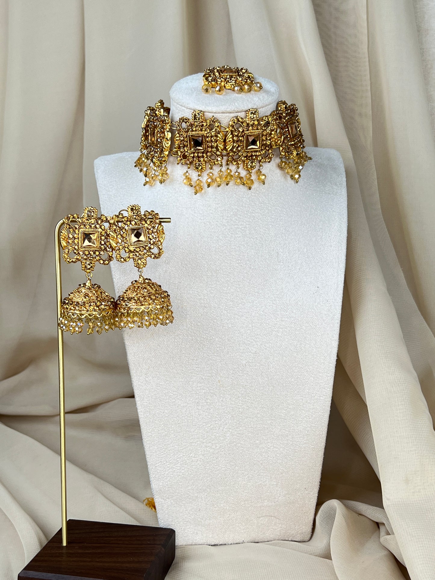 Pakistani Style Gold Choker Set