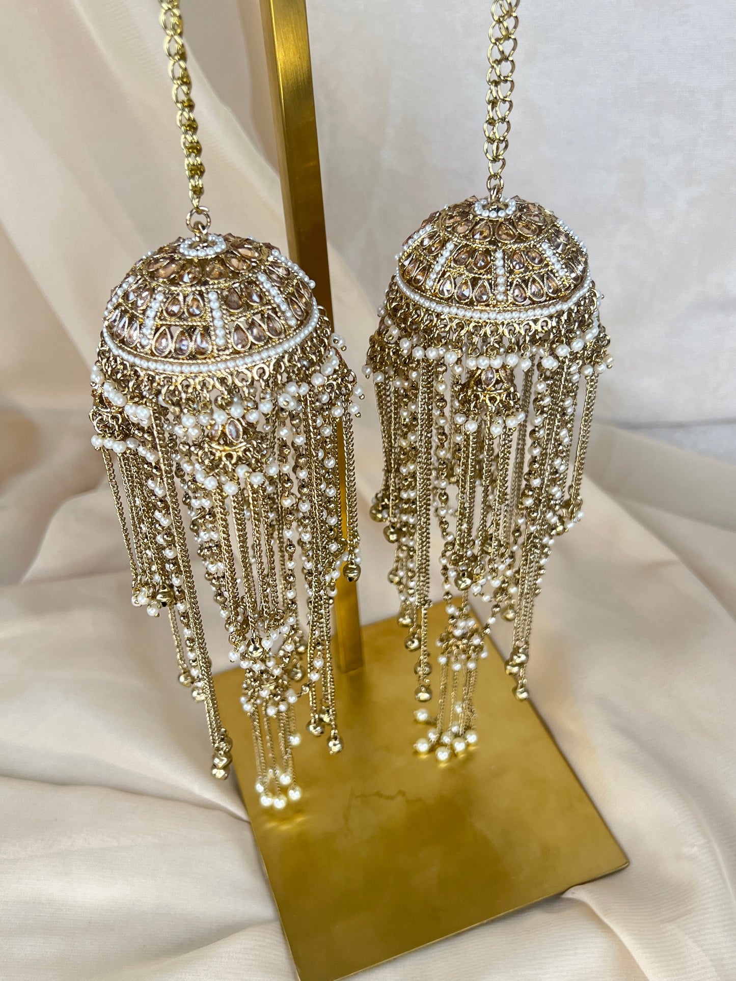 Gold Jhumka Pearl Kaleera | Kalira | Bridal