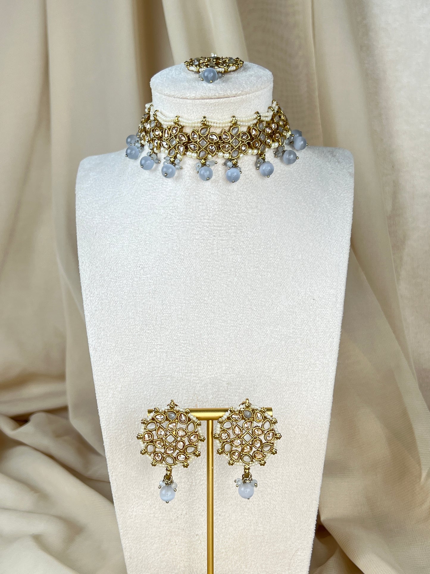 Polki Pearl Choker Set