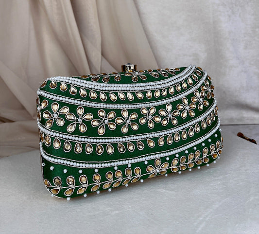 Embroidered Rectangle Clutch