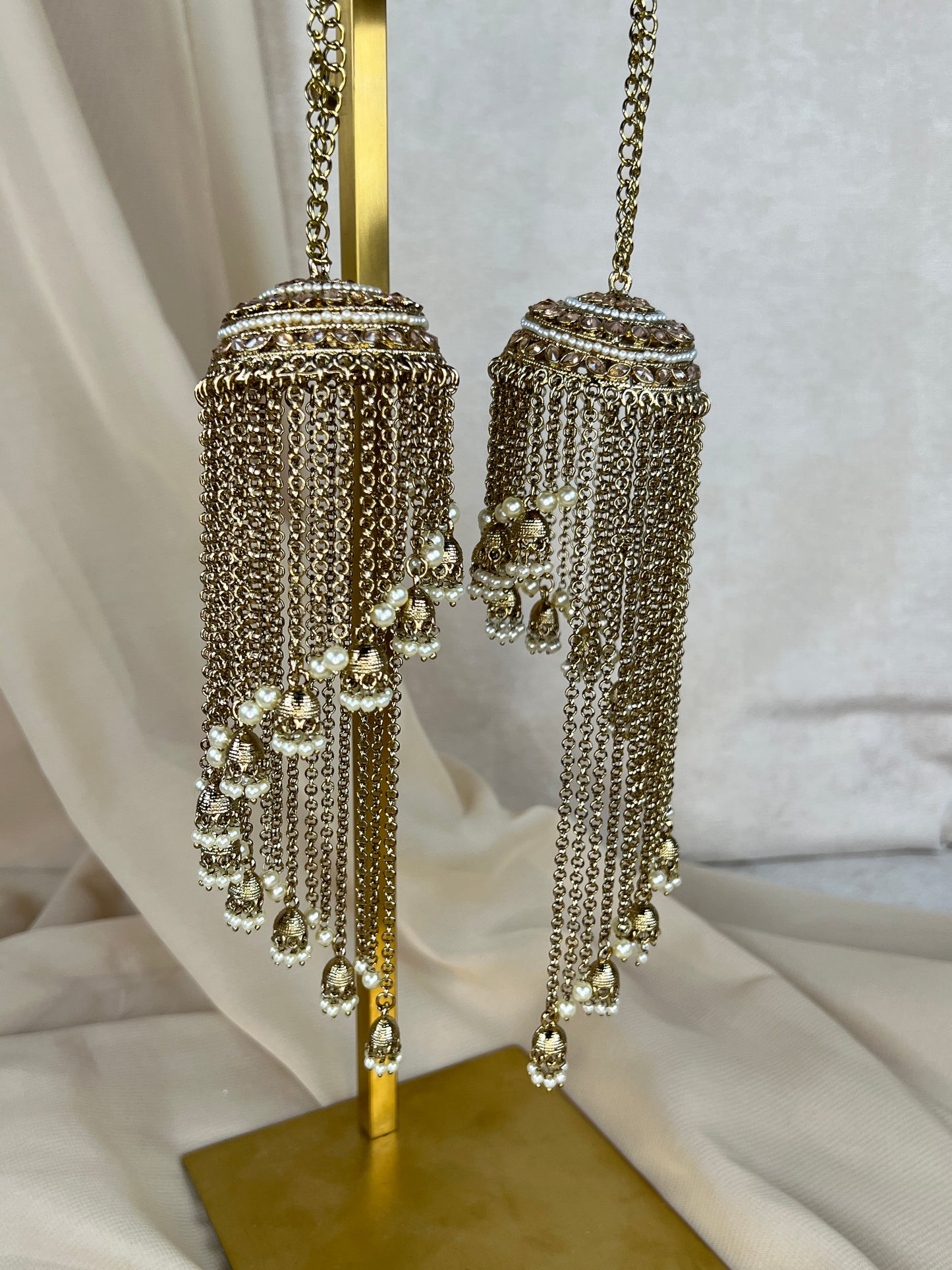 Gold Jhumka Pearl Kaleera | Kalira | Bridal