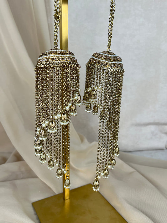 Gold Jhumka Pearl Kaleera | Kalira | Bridal