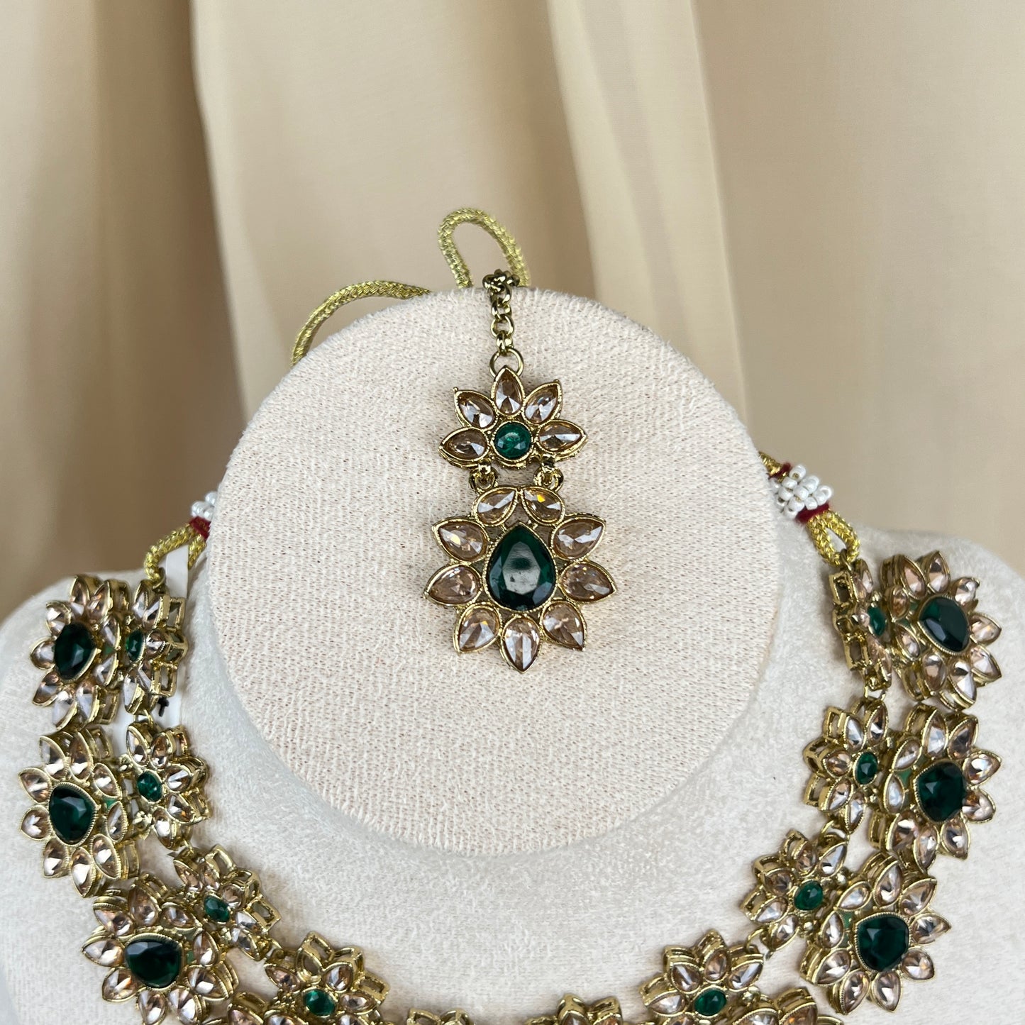 Flower Polki Necklace Set