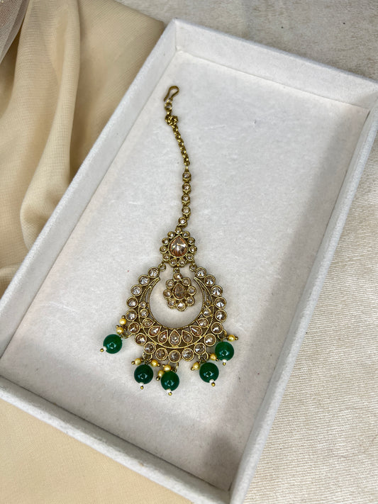 Emerald Semi Bridal Choker Set