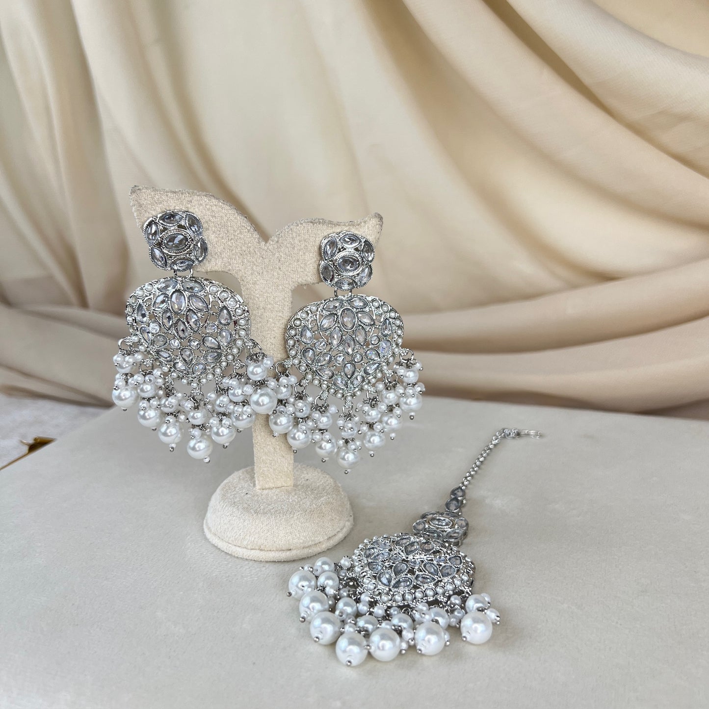 Heart Earring & Tikka Set
