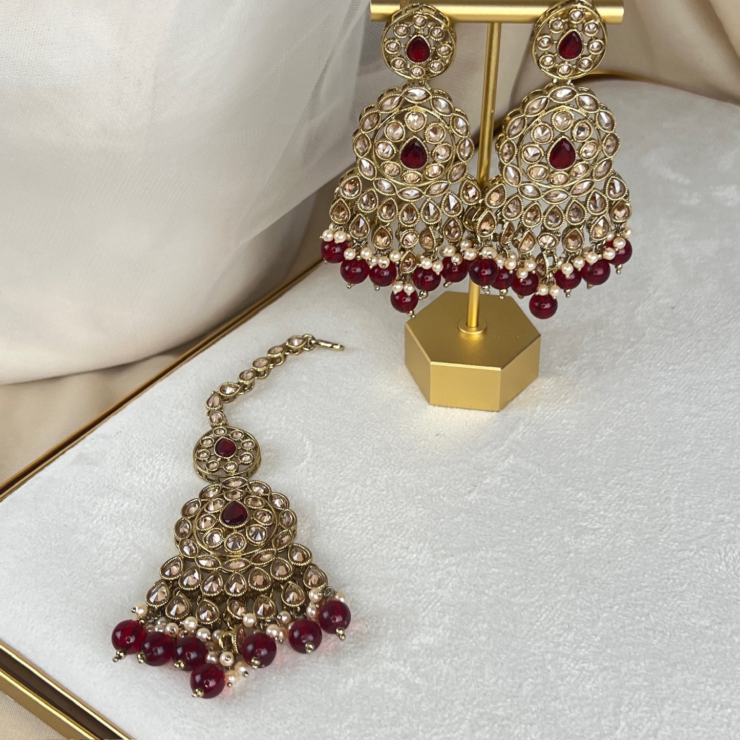 Large Semi Bridal Choker Bib Set