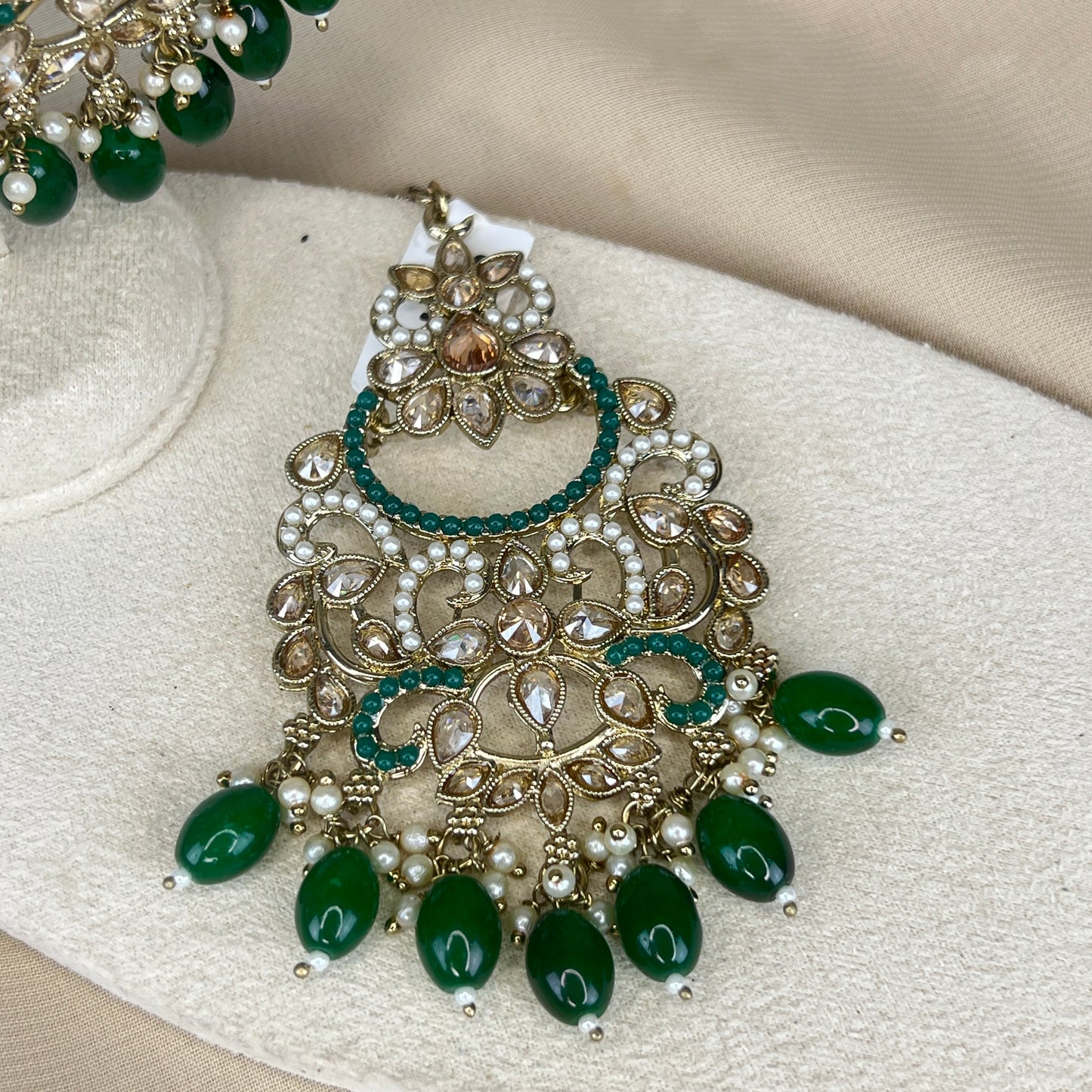Nauratan Oversized Earring and Tikka Set