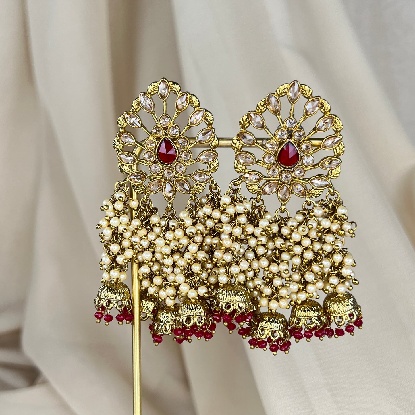 Polki Jhumka Earrings