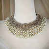 Pearl Semi Bridal Choker Set w/Jhoomar