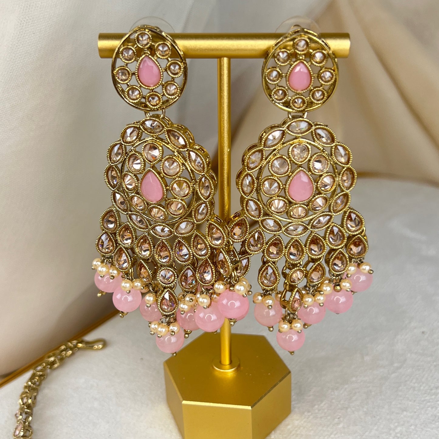 Large Semi Bridal Choker Bib Set