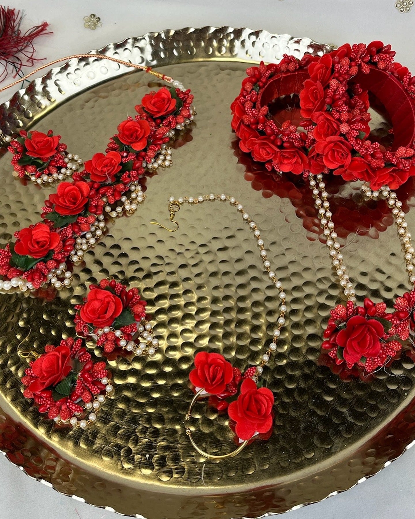 Floral | Faux Flower Choker set w/ and ring bracelets