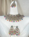 Bib Style Polki Semi Bridal Choker Set