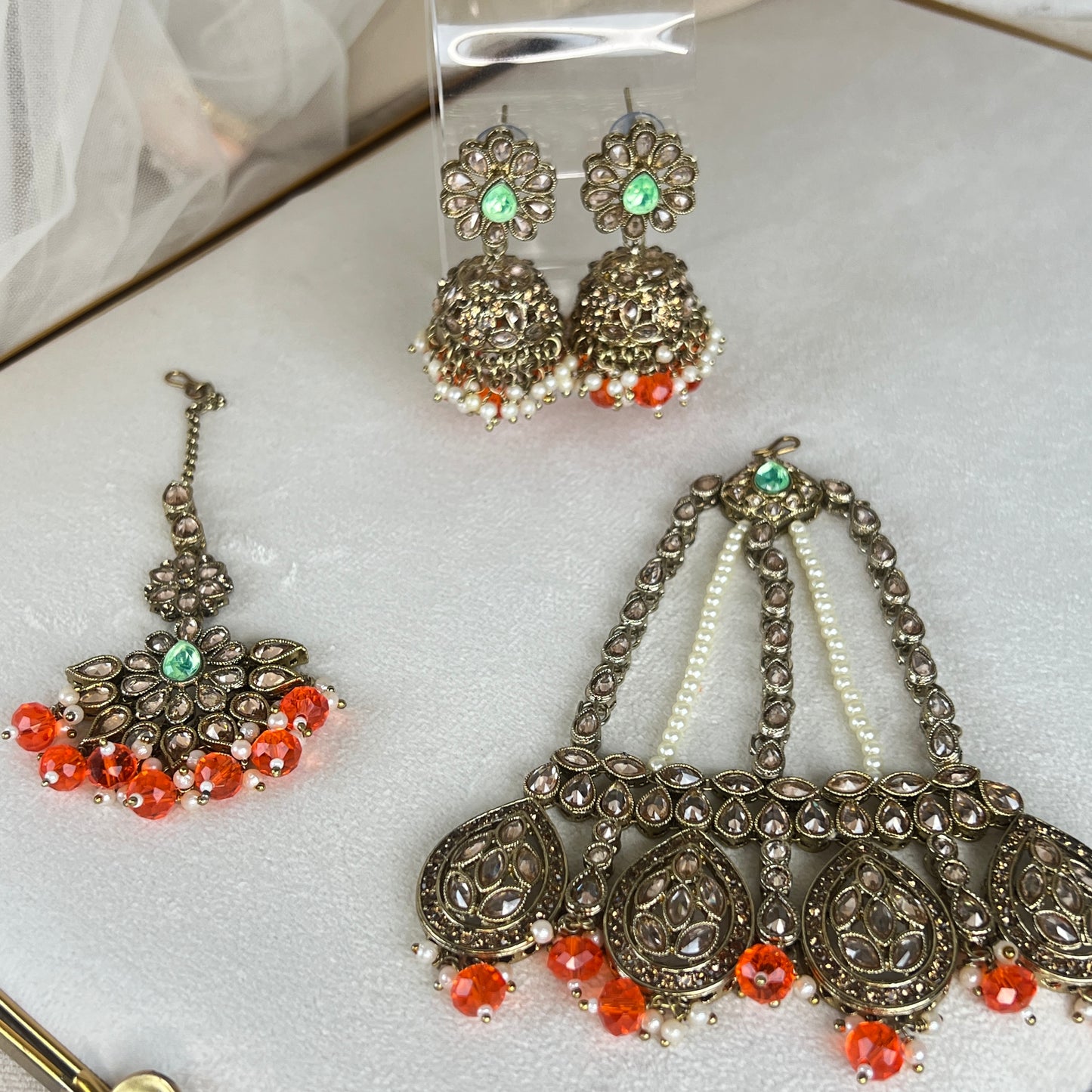 Double Choker Semi Bridal Set