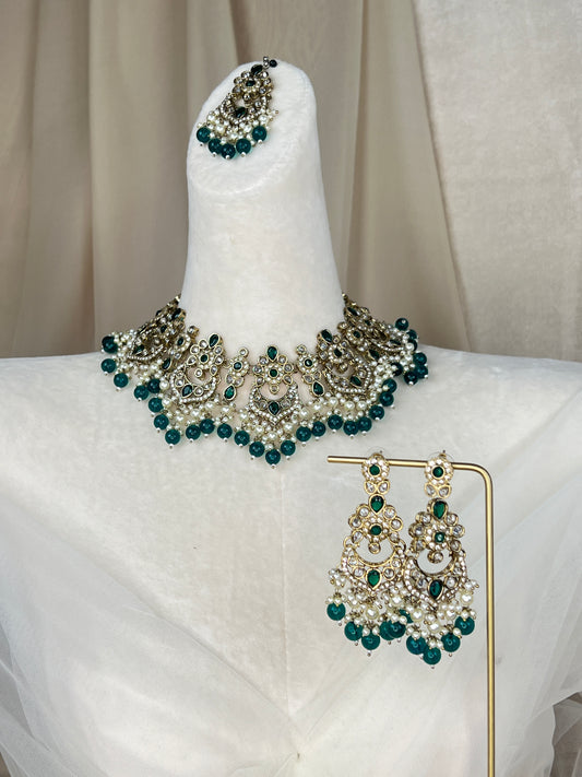 Polki Diamond Semi Bridal Set