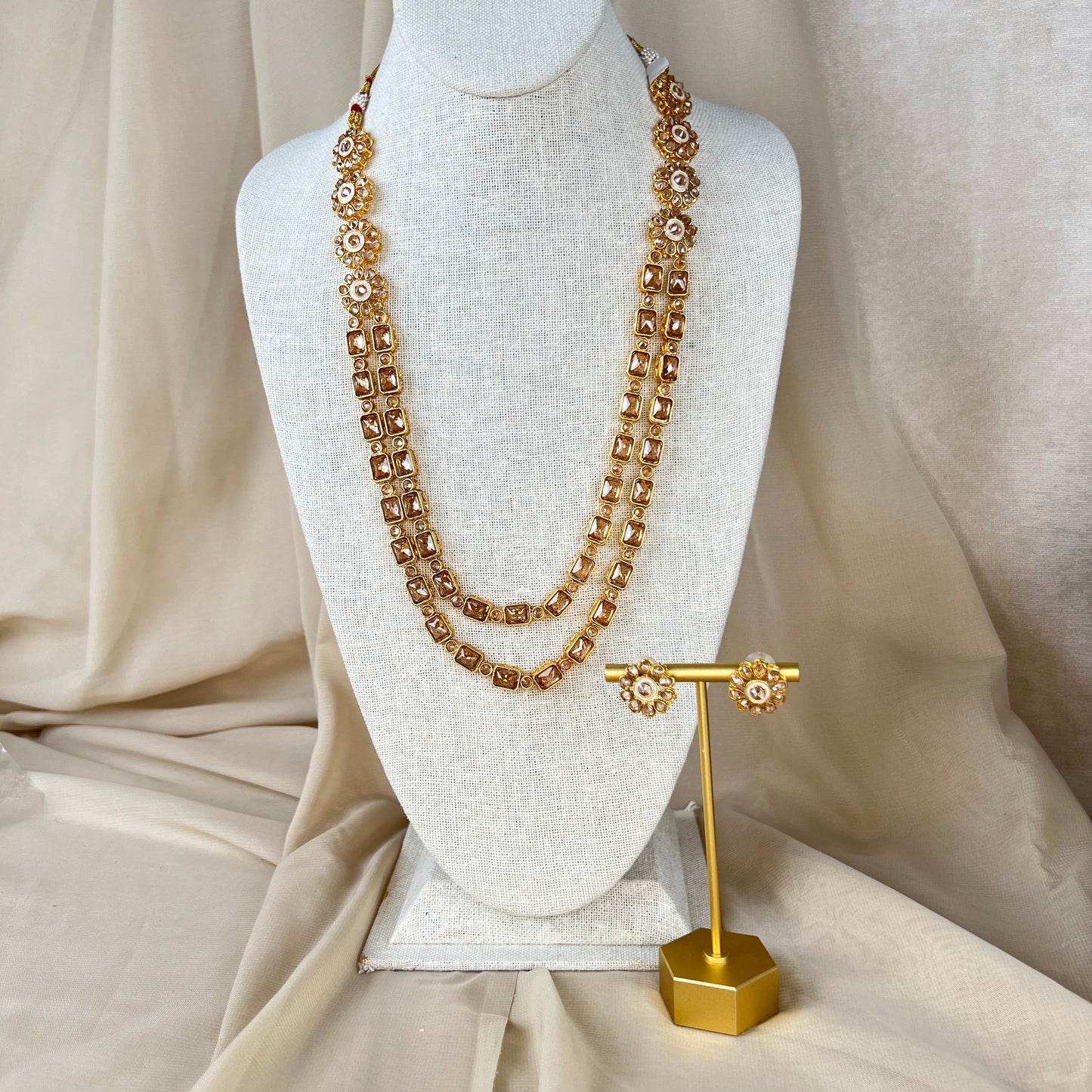 Long Mala | Haar | Necklace Set w/ Studs