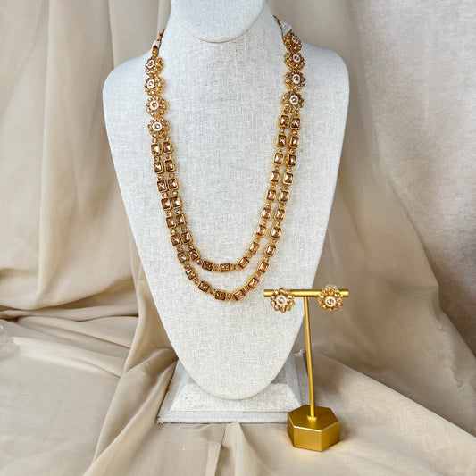 Long Mala | Haar | Necklace Set w/ Studs