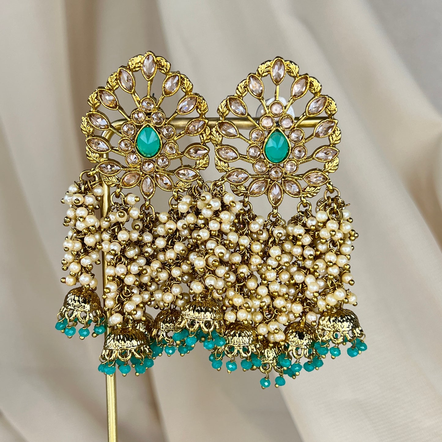 Polki Jhumka Earrings