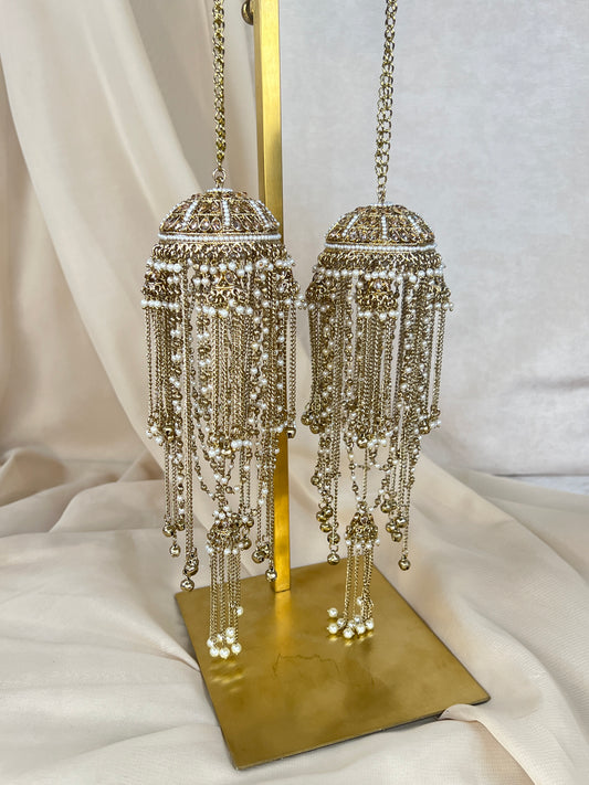 Gold Jhumka Pearl Kaleera | Kalira | Bridal
