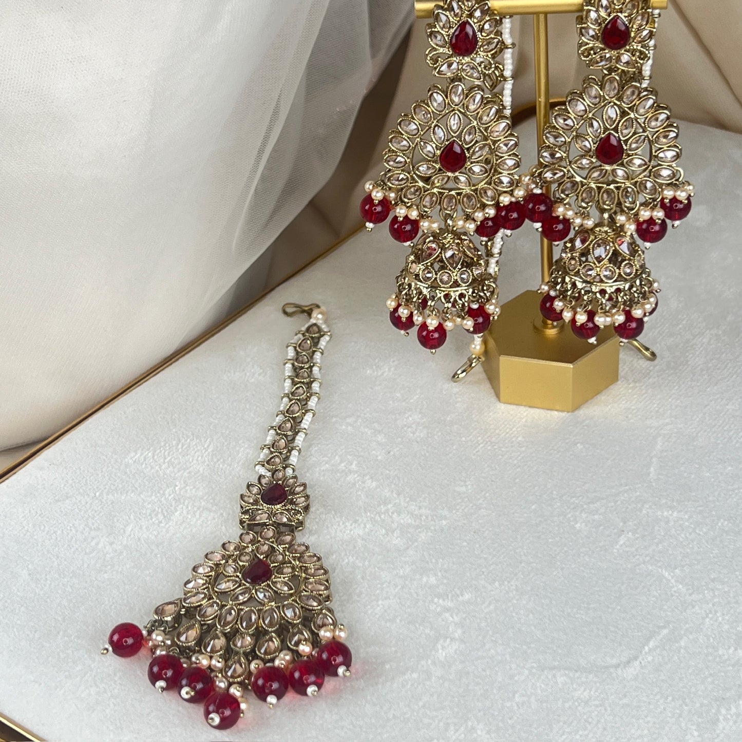 Large Semi Bridal Choker Bib Set