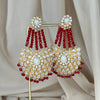 Maroon Chandalier Earrings