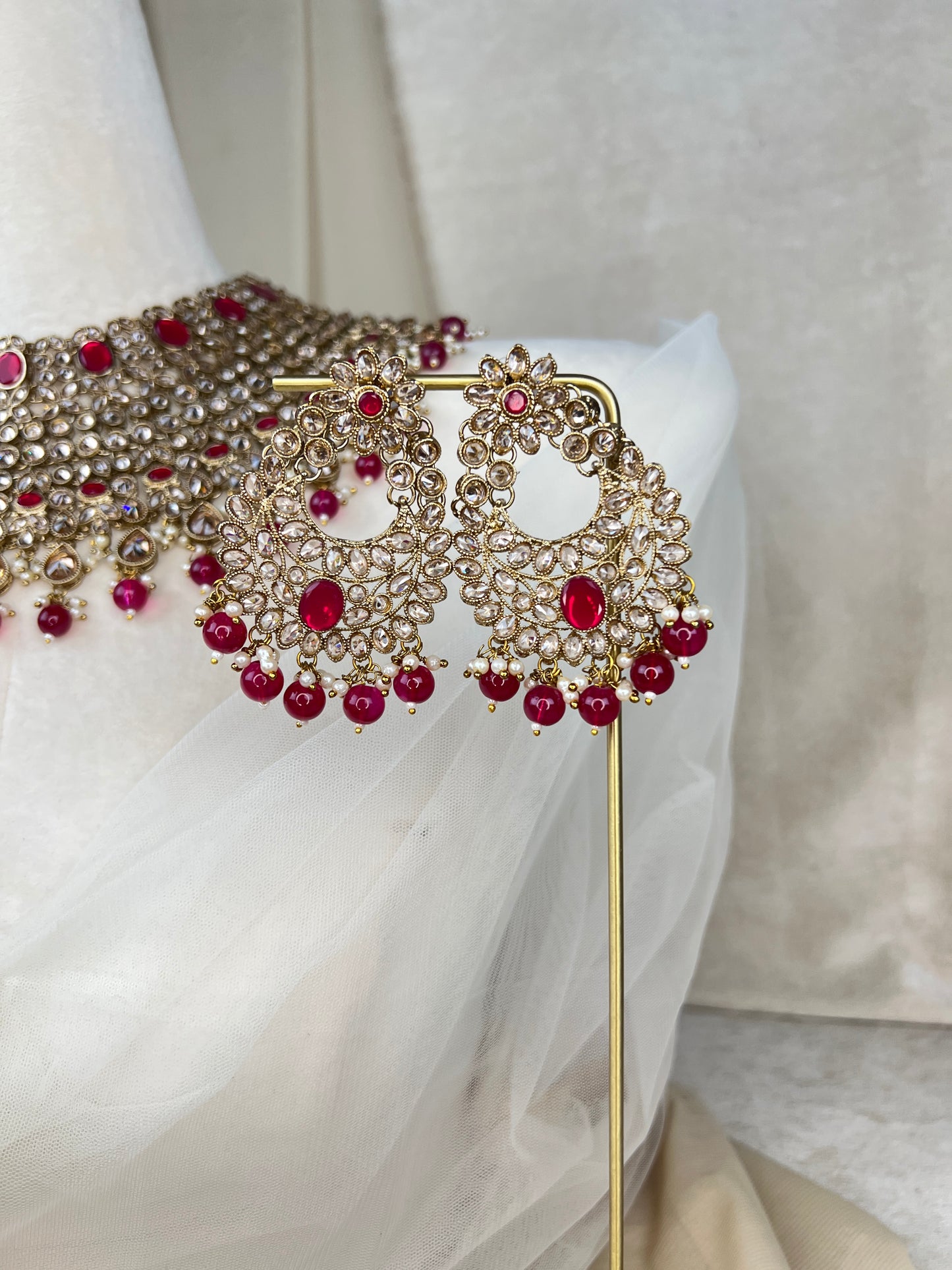 Large Bib Semi Bridal Set