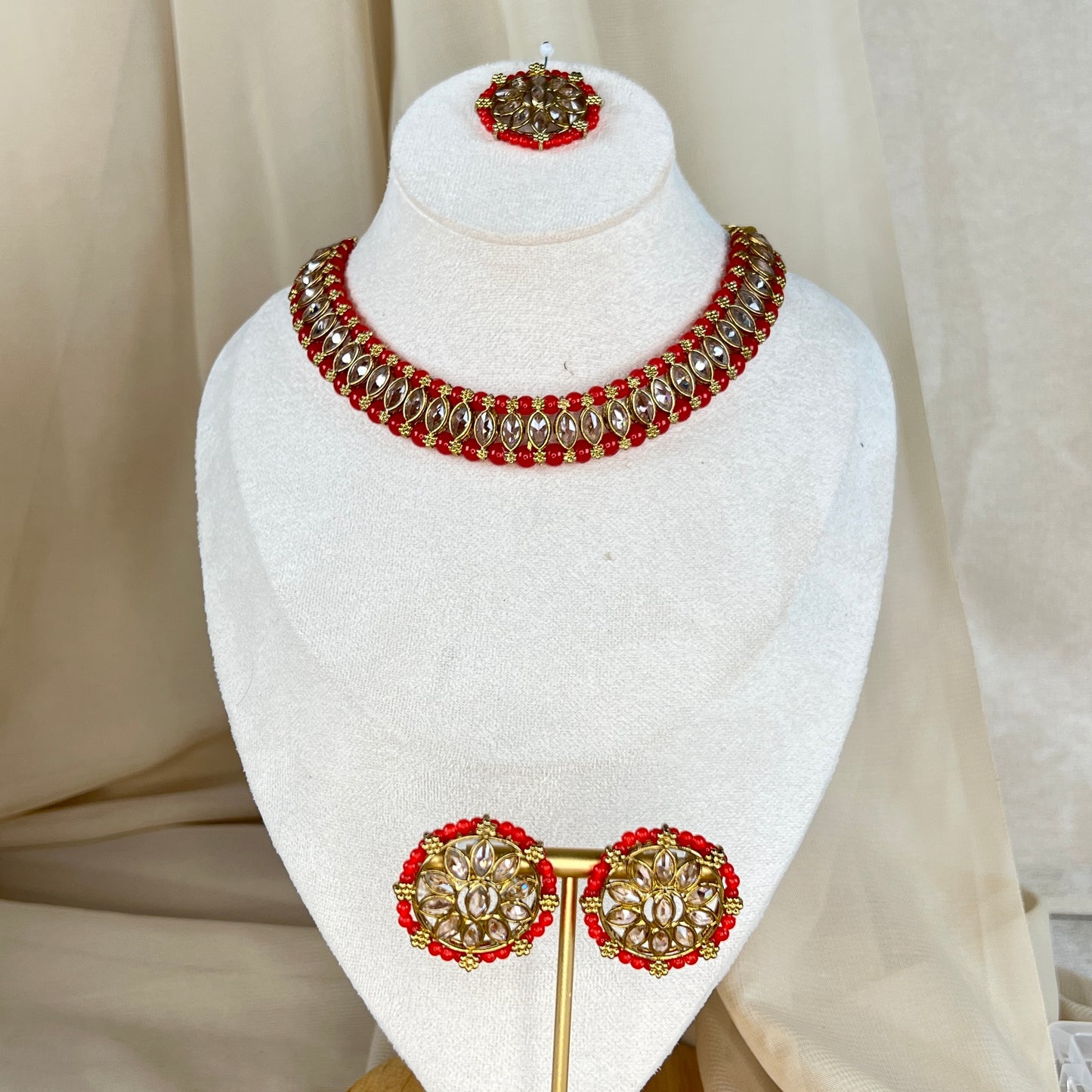 Dainty Necklace Set with Studs
