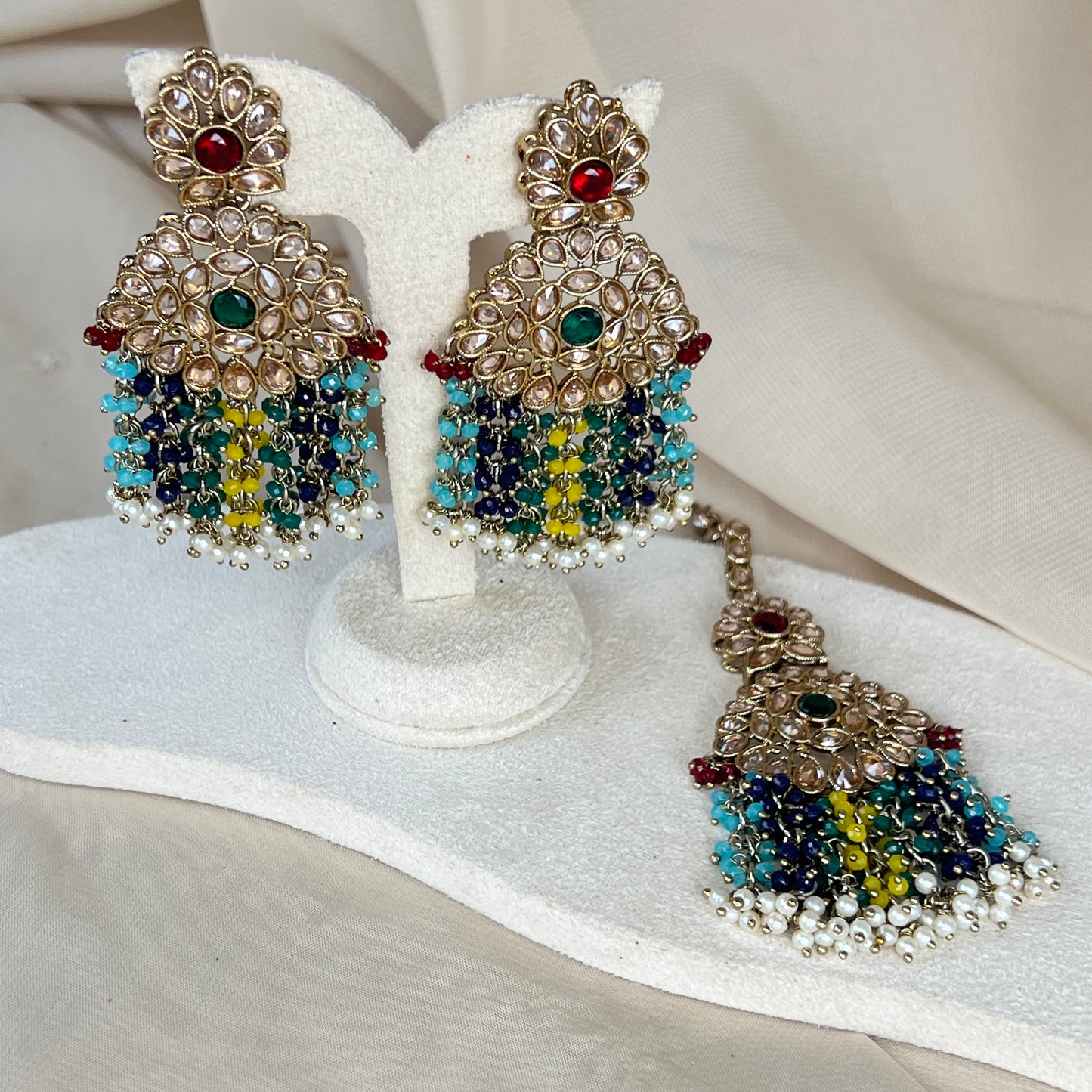 Large Earring & Tikka Set